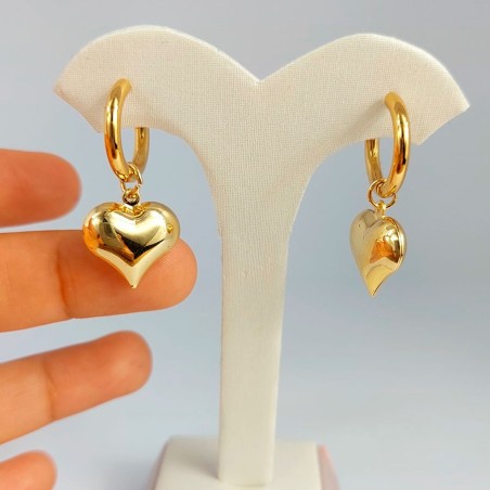 Aretes corazones boom